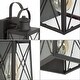 preview thumbnail 7 of 15, Modern 1-Light Black Outdoor Wall Sconce Glass Patio Lantern - W5.5"x L6"x H12.75"