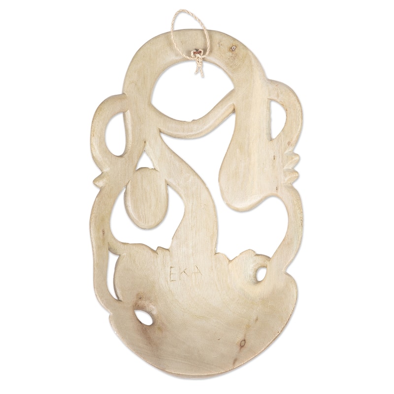 Handmade Dan wood mask, 'Festive Dancer'(Ghana)