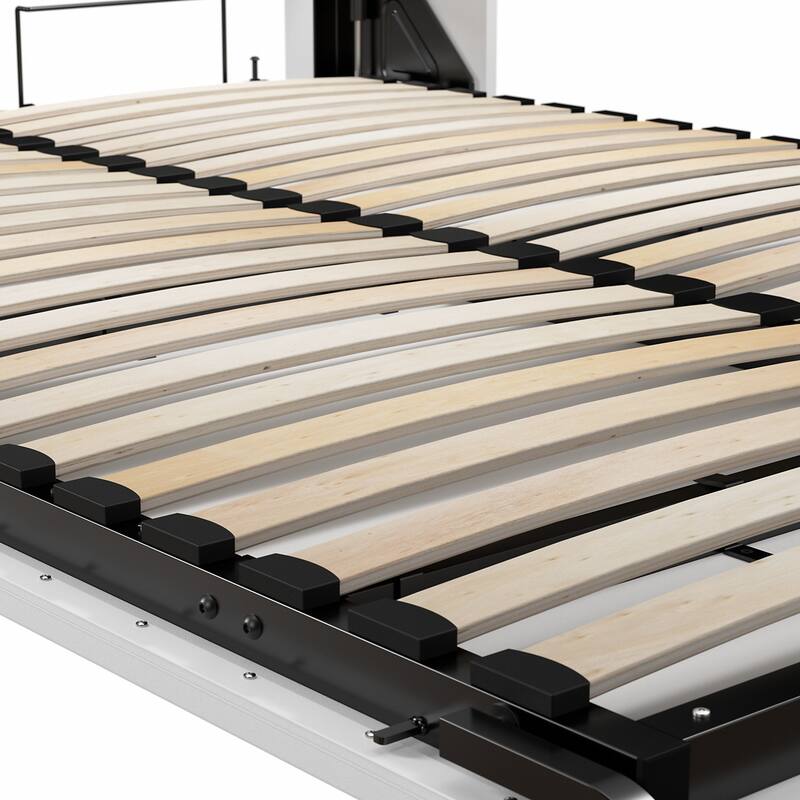 Pur Queen Murphy Bed with Closet Organizer (101W) by Bestar