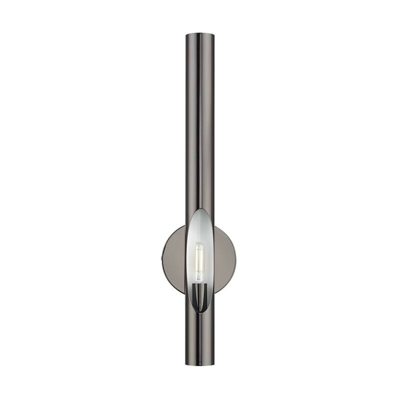 Livex Lighting 1 Light Black Chrome ADA Single Sconce, 45911-46 - 5.125" W x 22" H x 3.25" Ext.