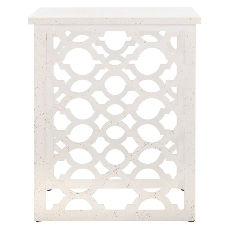 SAFAVIEH Asimina End Table - 19" W x 19" D x 23" H - 19Wx19Dx23H - Distressed White