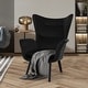 preview thumbnail 4 of 92, Upholstered Wingback Armchair Leisure Accent Chair, Single - 40.55" H x 28.34" W x 33.1" D