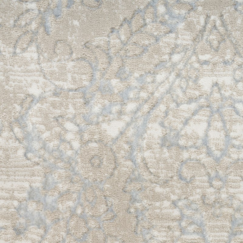 Nourison Iliana Indoor only Grey Damask Area Rug