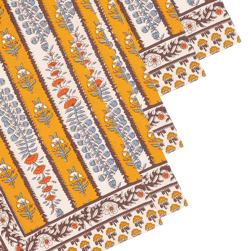 Couleur Nature Provence Avignon Napkins - Set of 6 - Dijon/Blue