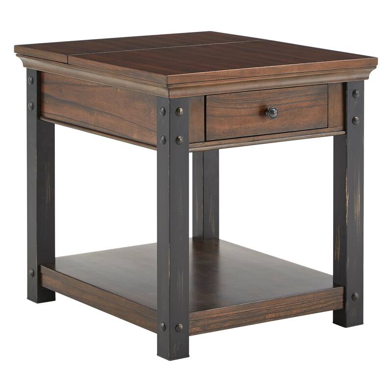 Richter Wood End Table by iNSPIRE Q Classic - Dark Cherry