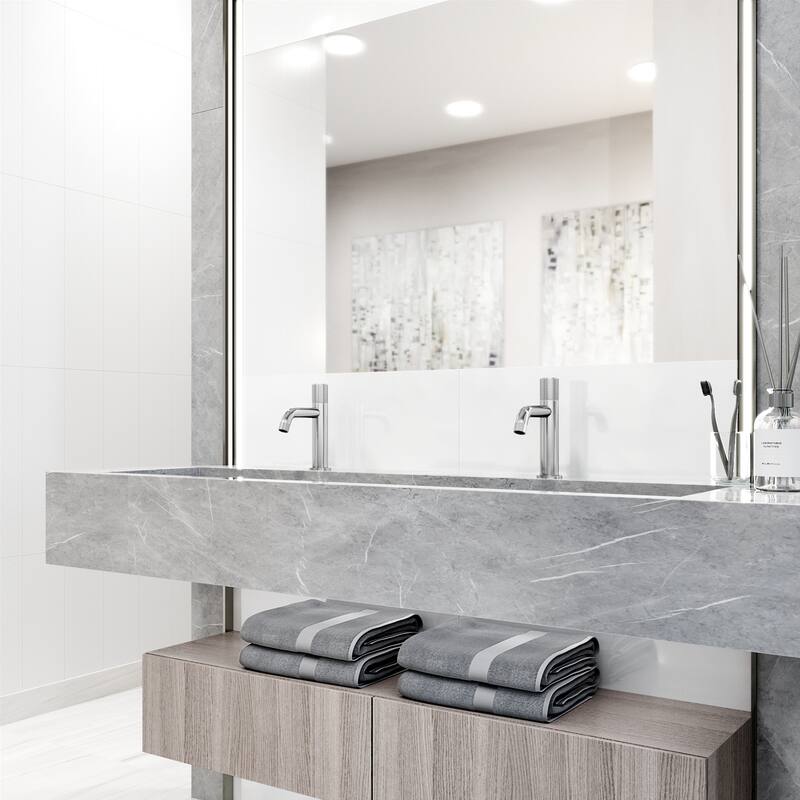 VIGO Apollo 8" H Button Operated Single Hole Bathroom Faucet