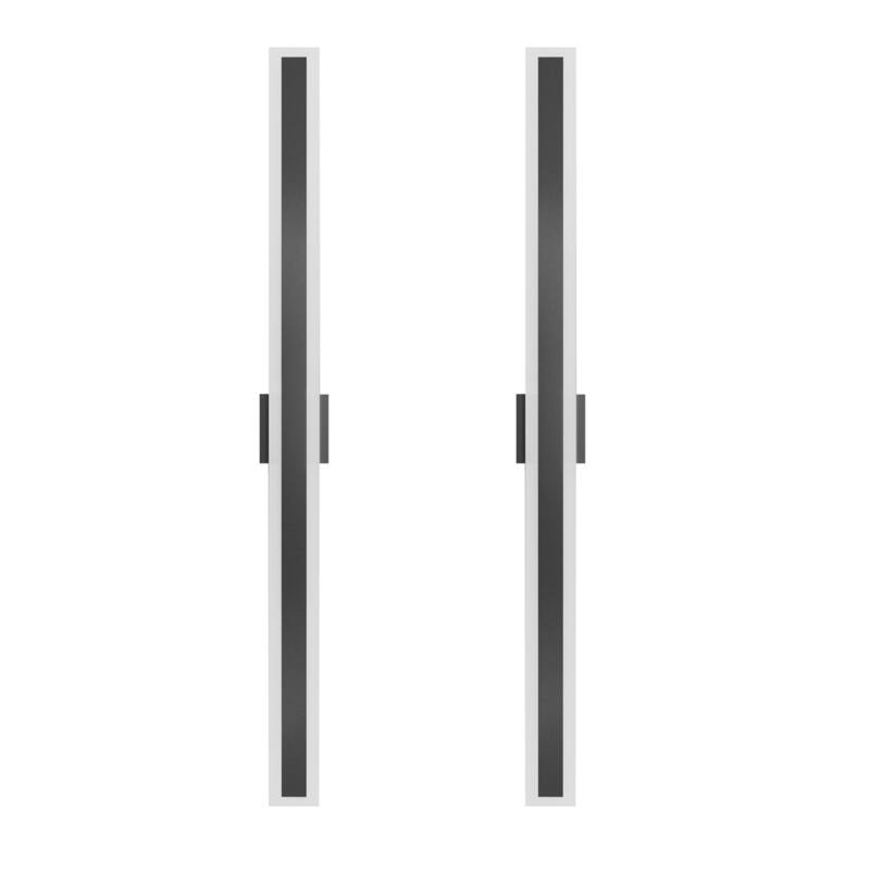 Outdoor Linear Integrated LED Wall Sconce Light Fixture with Bracket - 2Pack/47.2"-38W