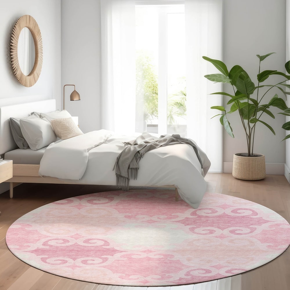 Premium Washable Super Soft Ornate Scroll Mayfield Rug