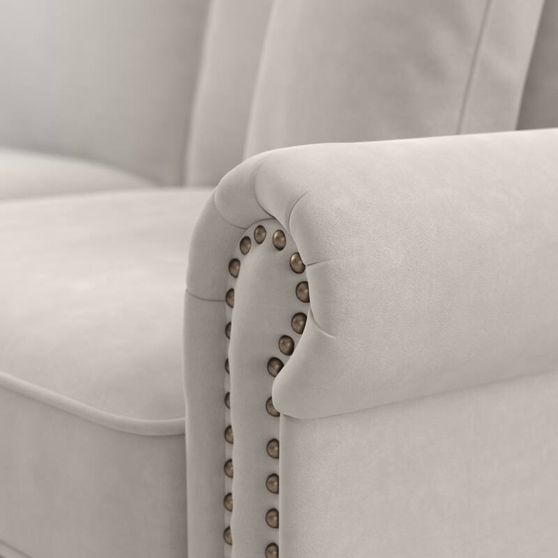 Bush Furniture Coventry Living Room Accent Chair with Ottoman Set