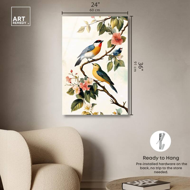 Colorful Perch Acrylic by Art Remedy, Ready to Hang