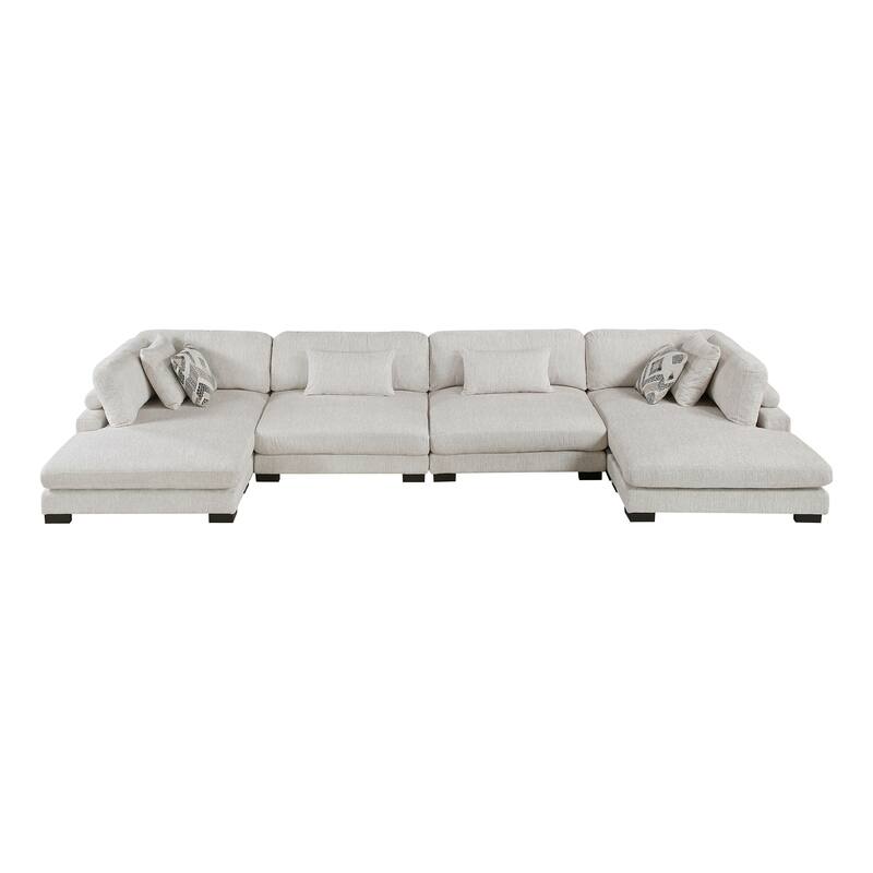 Abbeville Microfiber 4-Piece Modular Sectional with Chaise