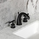 preview thumbnail 26 of 35, Kingston Brass Convergent Two-Handle 3-Hole Deck Mount Widespread Bathroom Faucet with Knurled Handle and Brass Pop-Up Drain