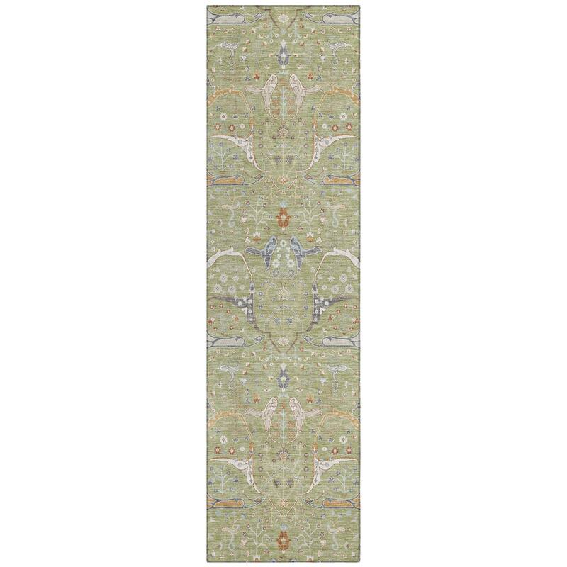 Machine Washable Indoor/ Outdoor Traditional Persian Chantille Rug