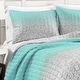 preview thumbnail 9 of 17, Lush Decor Glitter Ombre Metallic Print Quilt Set