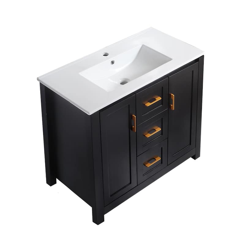 36" Bathroom Vanity with Single Sink, Combo Cabinet Undermount Sink, Bathroom Storage Cabinet with 2 Doors and 2 Drawer