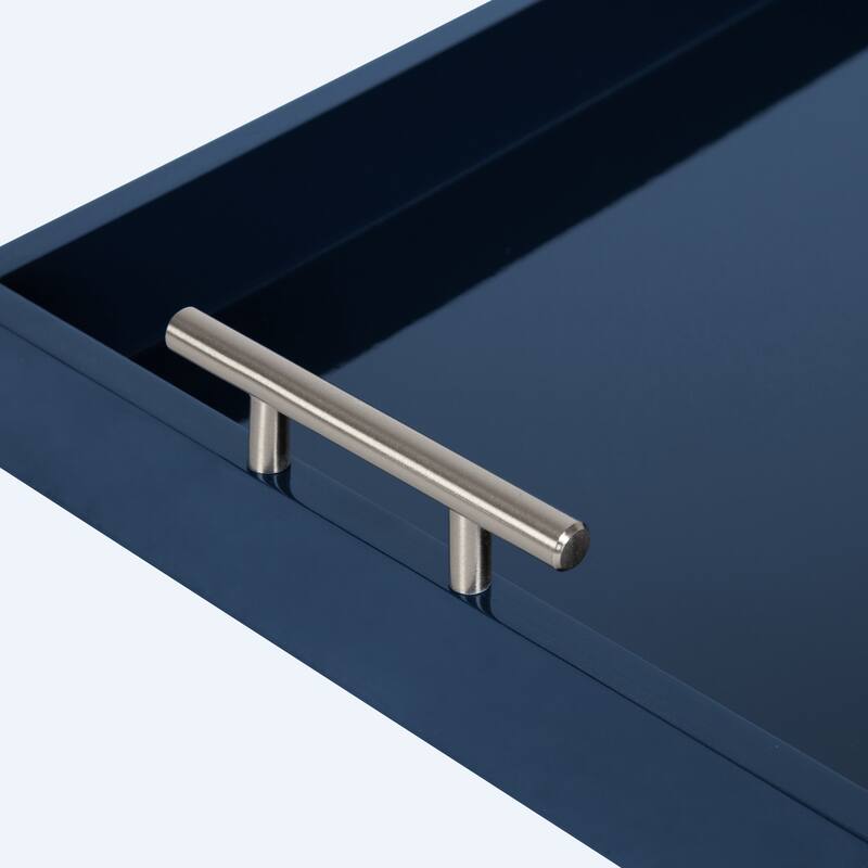 Kate and Laurel Lipton Narrow Rectangle Wood Accent Tray - 10x24