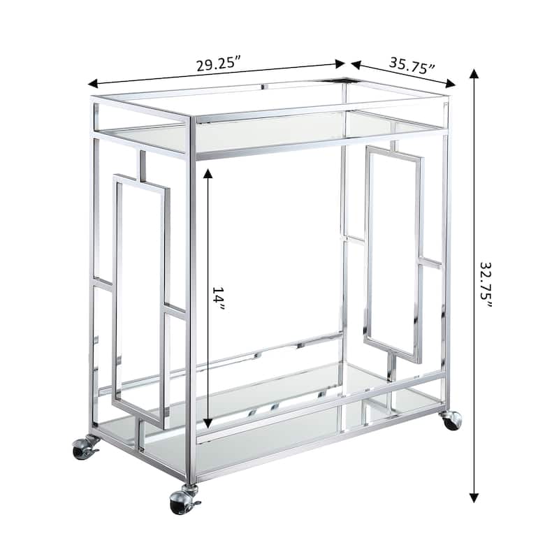 Convenience Concepts Town Square 2 Tier Bar Cart