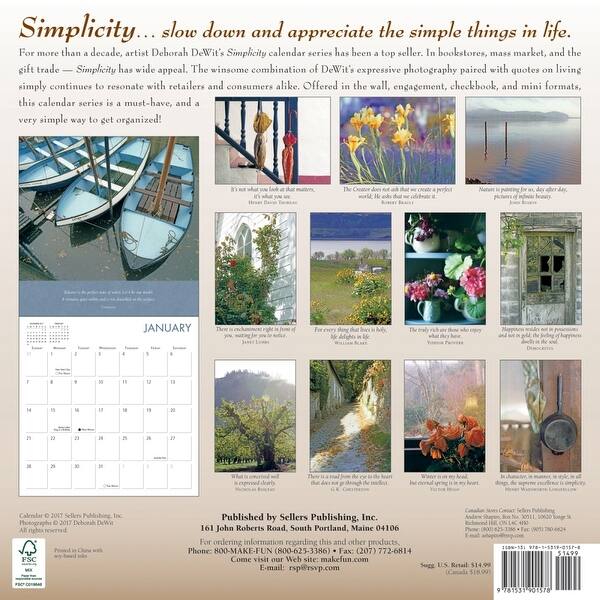 Shop Simplicity Wall Calendar More Inspiration By Sellers