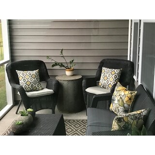 Havenside Home Quintana Charcoal All-Weather Outdoor Garden Patio Coffee Table