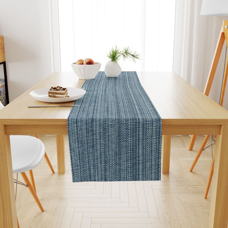 Fabstyles Casual Classic Extra Thick Cotton Table Runner Handmade - 13"x54" - Sky