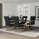 preview thumbnail 107 of 193, 65 inch Faux Marble Dining Table Set with Boucle Dining Chairs