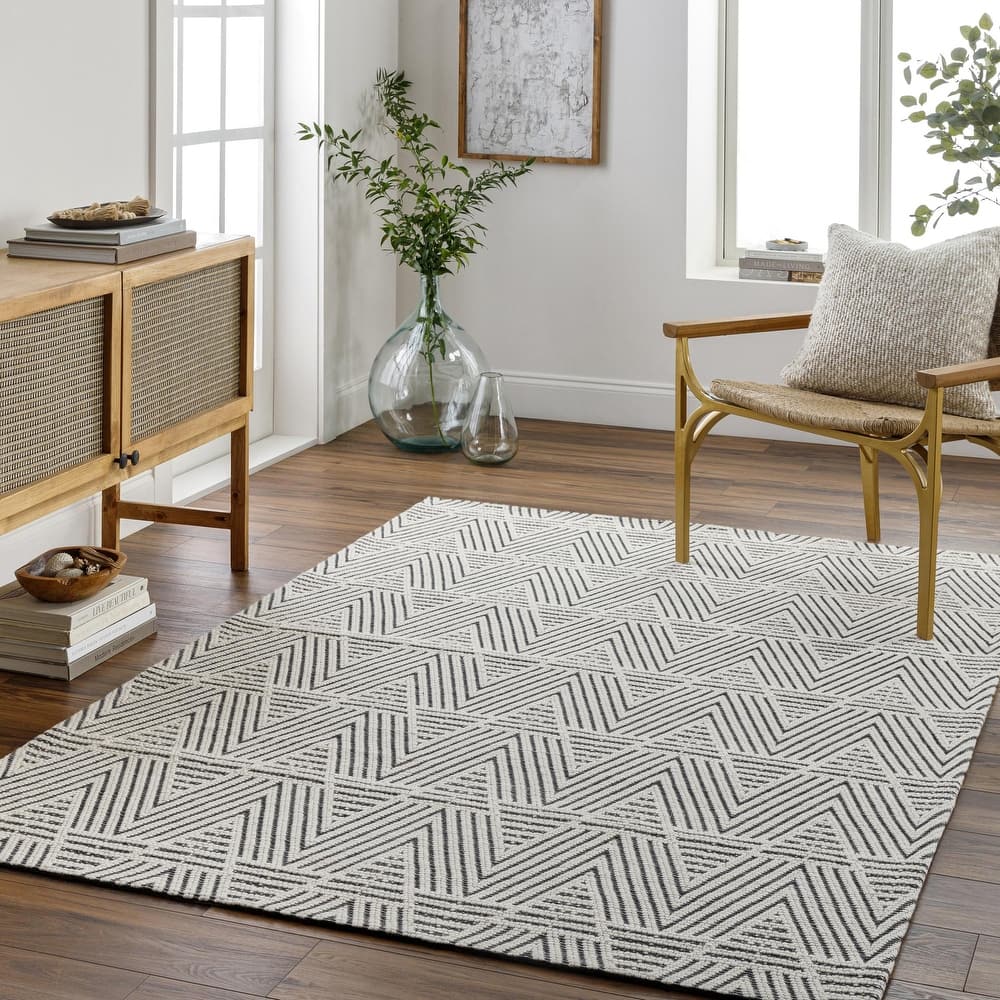 Livabliss Nevada Handmade Modern Graphic Wool Blend Area Rug