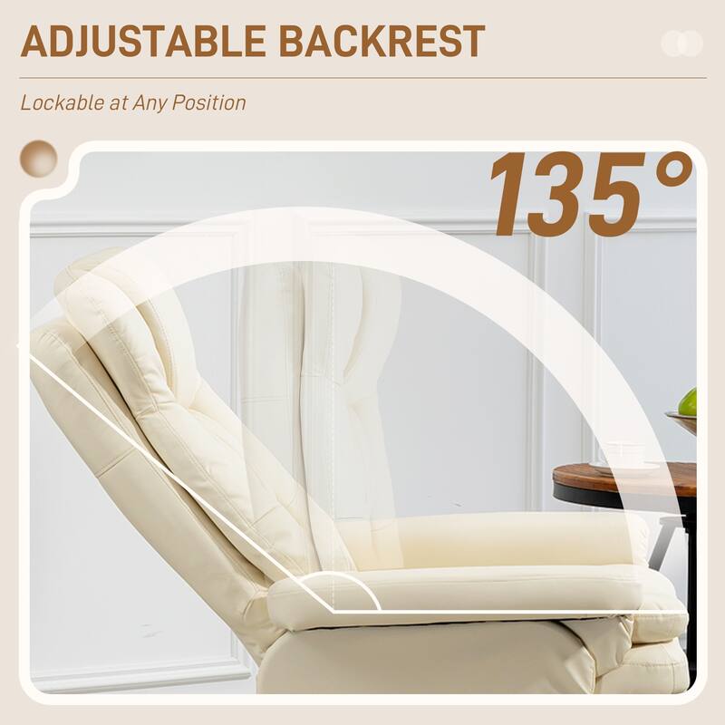 Swivel Recliner with Ottoman