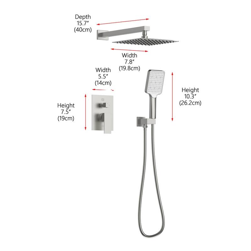 Indigo Home Complete Shower Faucet System with Rough-in Valve