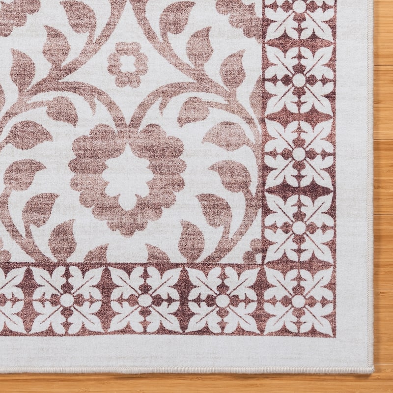 Gertmenian Crystal Print Soft Flat Pile Polyester Slip Resistant Washable Indoor Printed Area Rug Collection