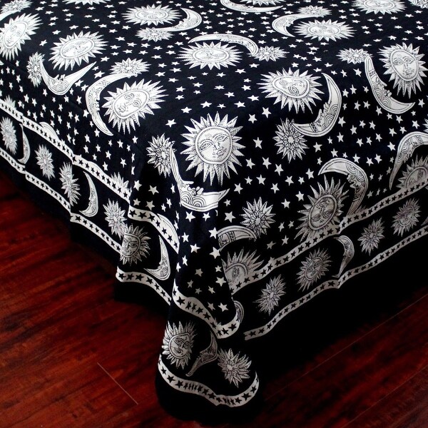 Black and 2025 white star tapestry