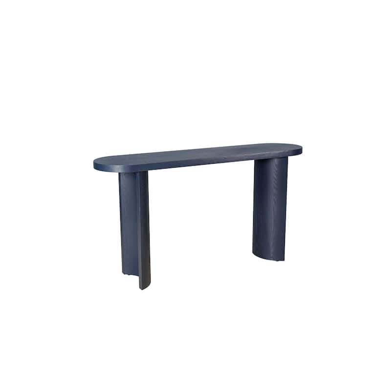 Roomfitters 60" Extra Long Console Table, Thick Top Entryway Table with Reversible Curved Legs