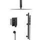 preview thumbnail 1 of 8, Lordear Shower System - 16 inch Rainfall Shower head and Handheld Shower Set with Valve Combo Black