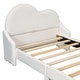preview thumbnail 12 of 22, Twin Size Upholstered Platform Bed with Cloud-Shaped Headboard, Beige - Sturdy & Comfortable Design