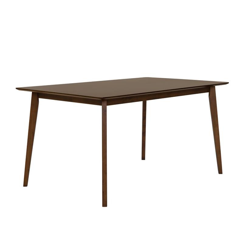 Modrest Castillo & Jordan Modern Grey Fabric & Walnut 4-Piece Dining Set