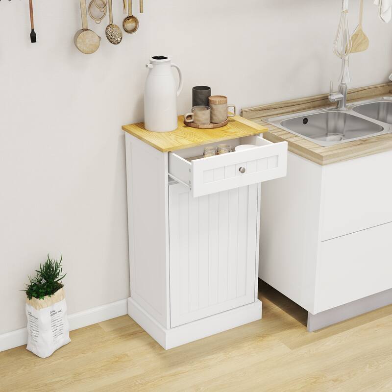 One Drawers and One-Compartment Tilt-Out Trash Cabinet Kitchen Trash Cabinet, suitable for Kitchen