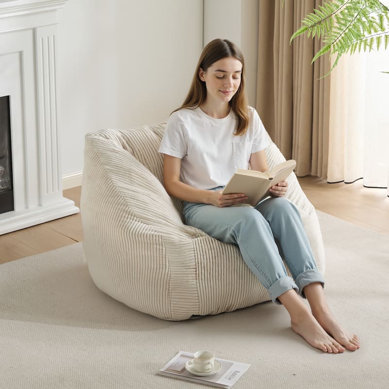 Christopher Knight Home-Wolfeboro Fabric Bean Bag Chair