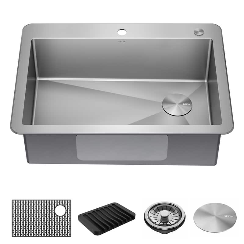 Delta 952138-T30S Marca 30" Undermount Single Basin Stainless Steel - Stainless Steel