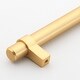 preview thumbnail 2 of 1, GlideRite 5-inch Solid Satin Gold Euro Cabinet Bar Pulls (Pack of 25) - 25 Pack