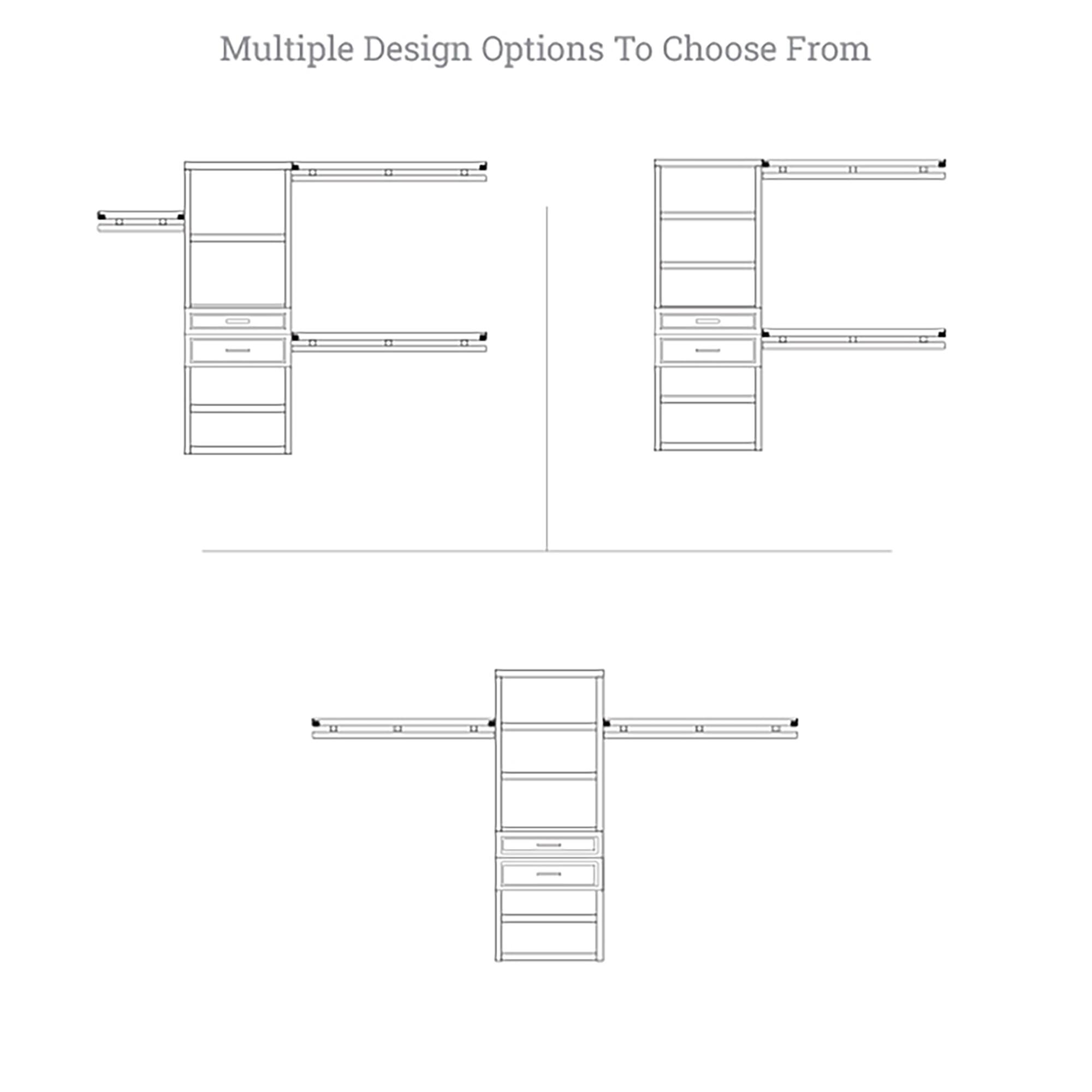 John Louis Home Solid Wood ReachIn Simplicity Closet System with 2