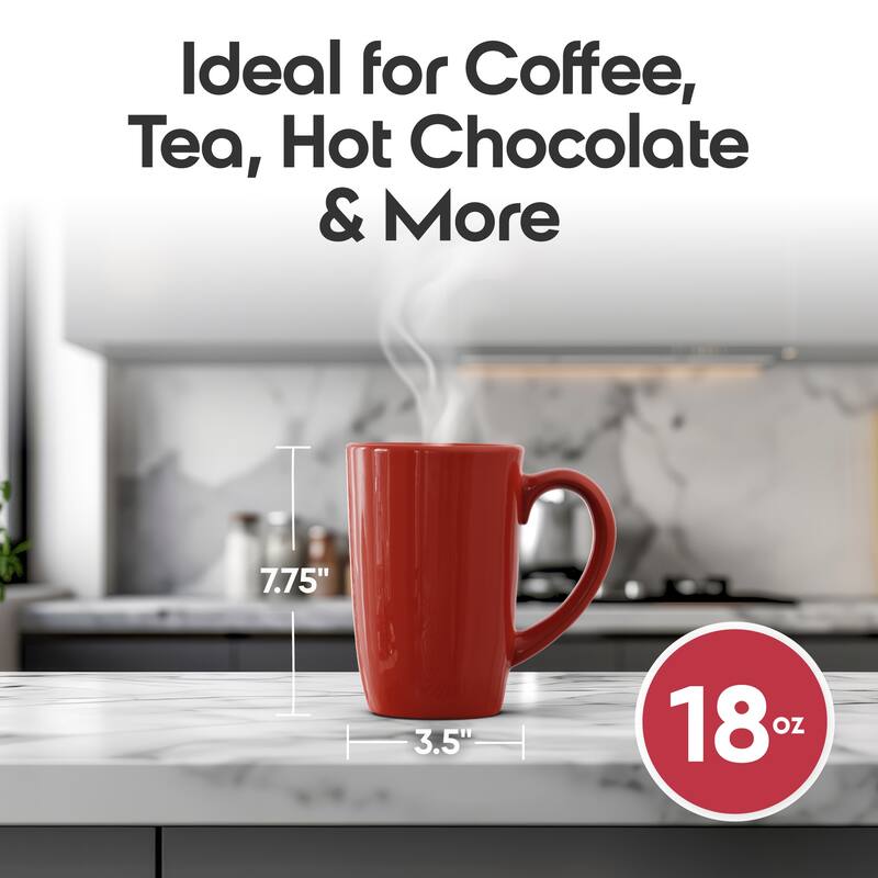 Omniware Teaz Cafe 18 oz Mug with Matte Finish - 3.5" D x 7.75" H