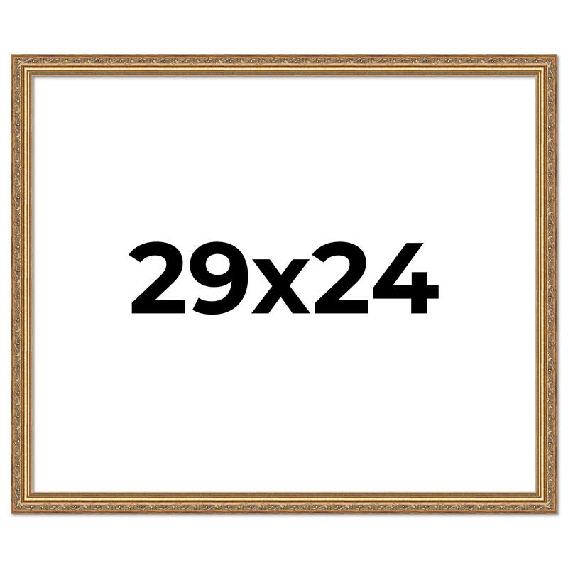 29x24 Frame Red Solid Wood Picture Frame Width 1.75 Inches | Interior Frame Depth 1 13/16 Inches