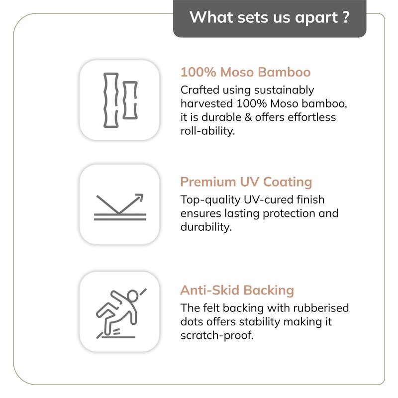 Eco Bamboo Standard Rectangular Cherry Chair Mat (52 x 48)