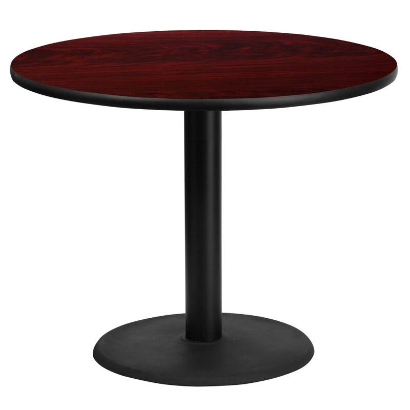 36'' Round Laminate Table Top with 24'' Round Table Height Base - 36"W x 36"D x 31.125"H - 36"W x 36"D x 31.125"H