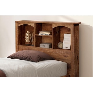 OS Home and Office Furniture Model 6005 Twin Sized Mountain Oak Bookcase Headboard