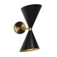 preview thumbnail 5 of 9, 2-Light Modern Adjustable Head Cone Vanity Light Up&Down Dual Horn Hourglass Wall Sconce