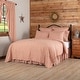preview thumbnail 9 of 25, Sawyer Mill Ticking Stripe Quilted Coverlet Country Red/Dark Tan - California King