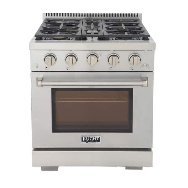 slide 2 of 82, KUCHT Professional 30 in. 4.2 cu. ft. Natural Gas Range with Sealed Burners and Convection Oven in Stainless Steel Stainless Steel