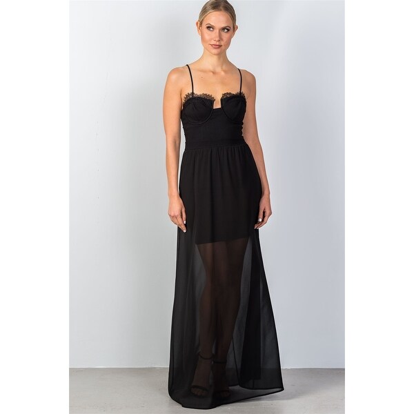 semi sheer maxi dress