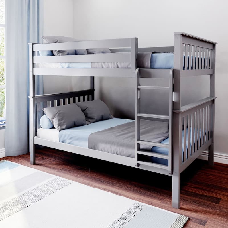 Max and Lily Full over Full Bunk Bed - Grey