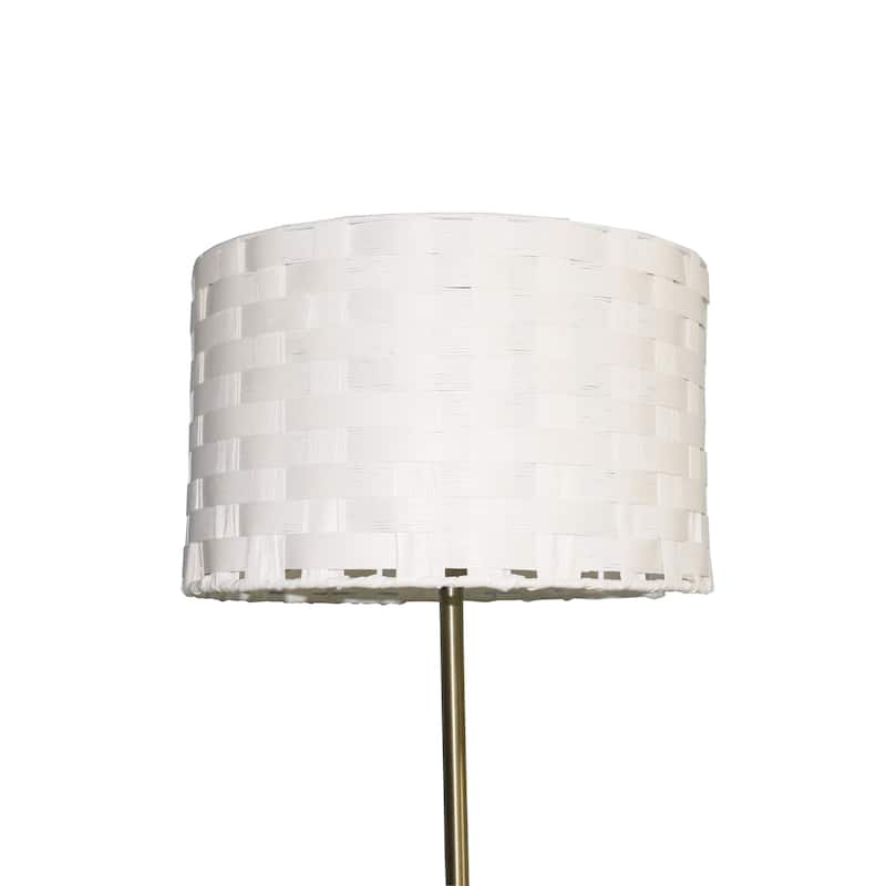 Minimalist Floor Lamp, Slim Standing Light with Neutral Shade for Contemporary Living Room & Bedroom Ambience Viora Marble Base